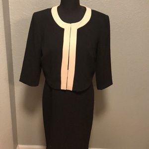 Covington two piece black and beige dress, size8
